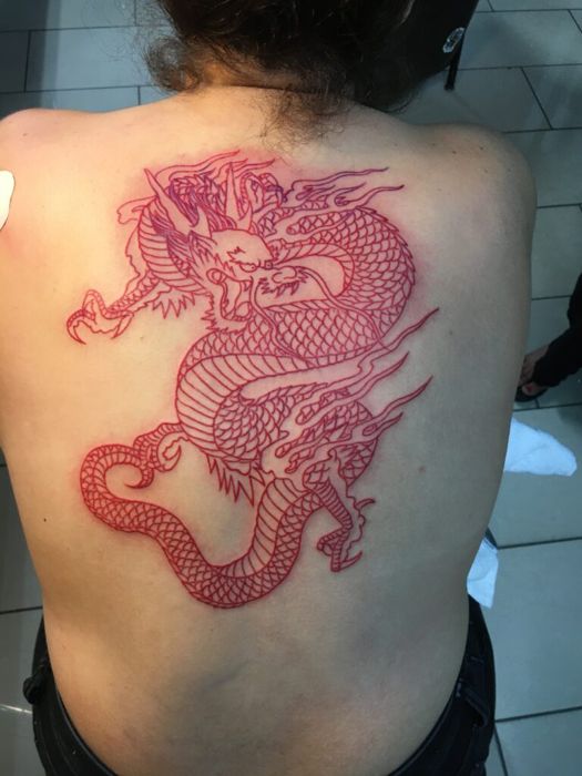 Red-line dragon back piece by Steve